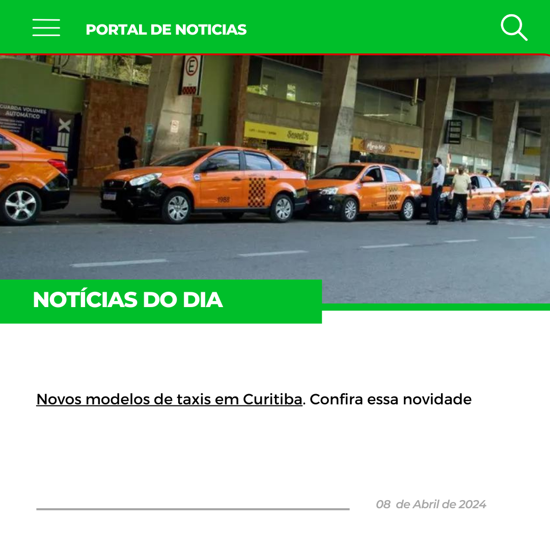 Novos modelos de taxis em Curitiba?